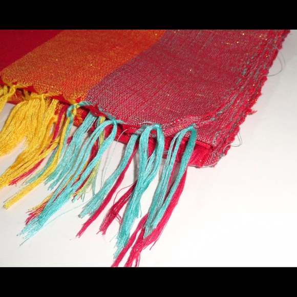 Multi-Coloured with Gold Interlace Table Runner - Picture 5 of 5